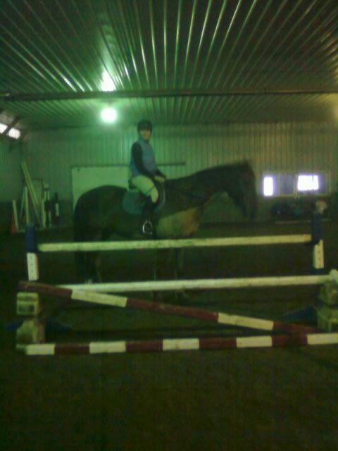 Poe next to his first 3'3" jump